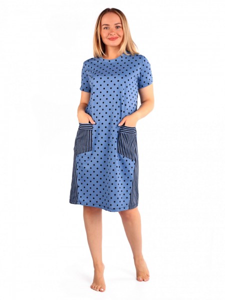 Платье женское кулирка Притяжение лунный индиго