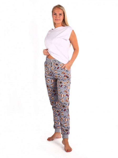 Брюки женские кулирка Мишки