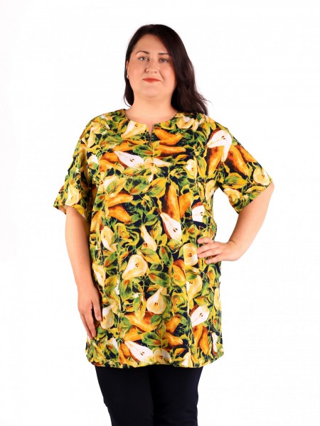 Туника женская кулирка Клавдия груши