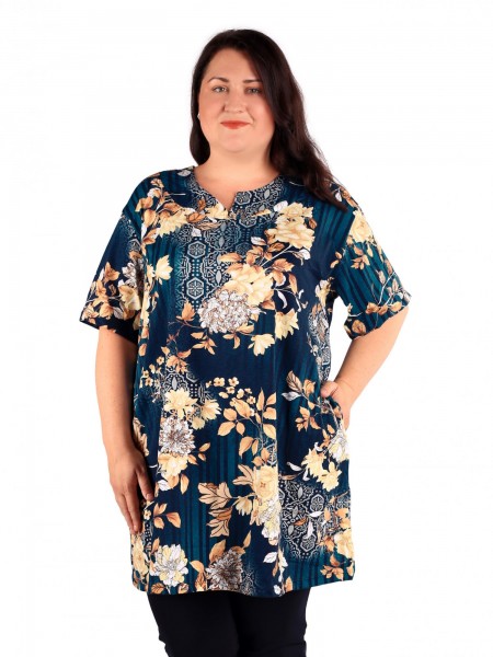 Туника женская кулирка Клавдия золото