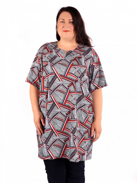 Туника женская кулирка Клавдия олива