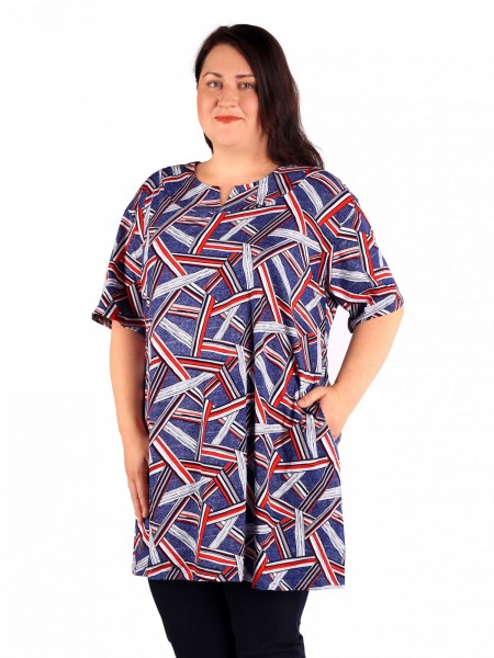 Туника женская кулирка Клавдия синий