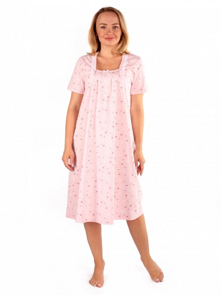 Ночная сорочка женская кулирка Анфиса зонтик бордо