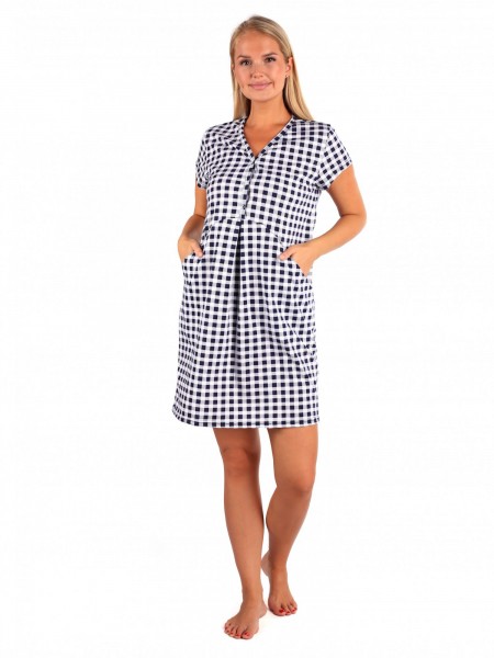 Туника женская кулирка Дафна клетка