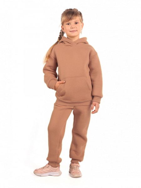 Костюм детский футер начес 3-х нитка пенье Бейби Стайл кофе