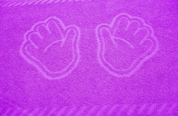 Полотенце махровое Ручки р.35*60 Сиреневый