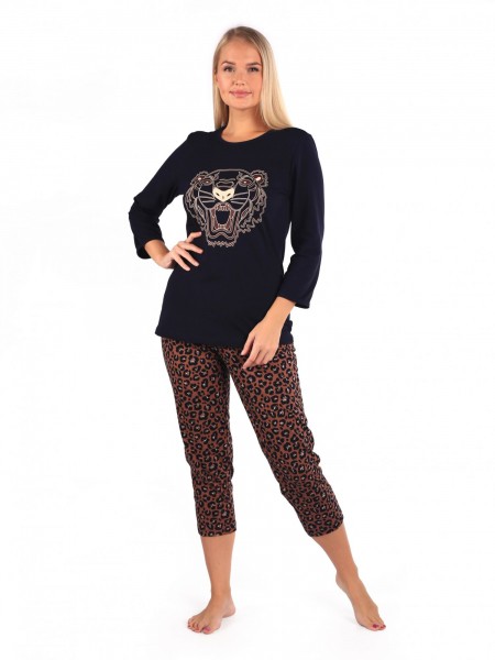 Костюм женский кулирка с брюками Соломея